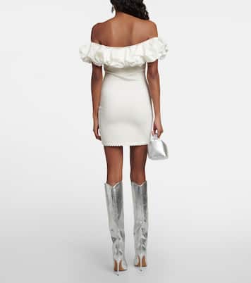 Off-shoulder ruffle-trimmed minidress | Alexandre Vauthier