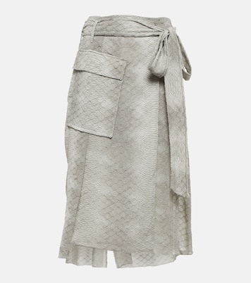Falda wrap en crepé de seda de china | Victoria Beckham