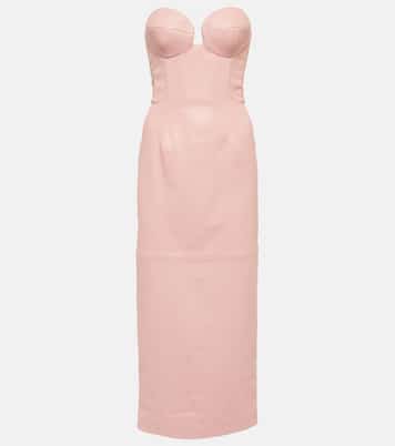 Leather bustier midi dress | Magda Butrym