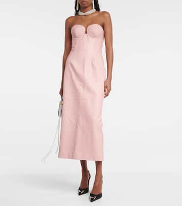 Leather bustier midi dress | Magda Butrym