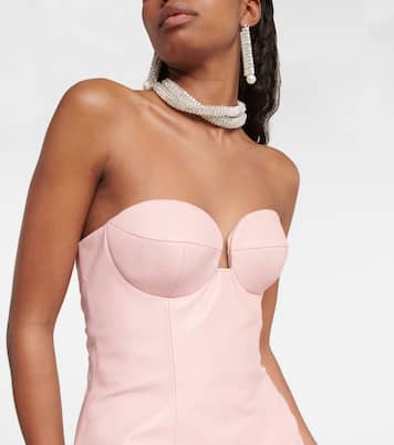 Leather bustier midi dress | Magda Butrym
