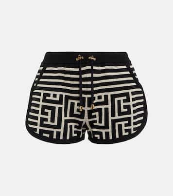 Shorts Monogram in misto lana e lino | Balmain