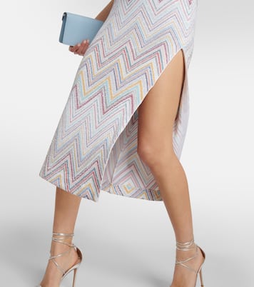 Zig-zag bouclé knit midi dress | Missoni