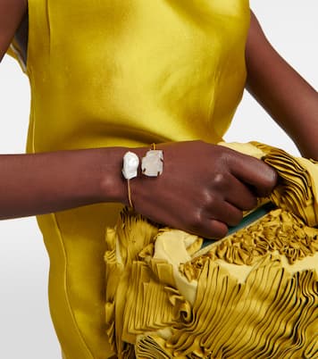 Bracciale Pearl in ottone bagnato in oro | Erdem