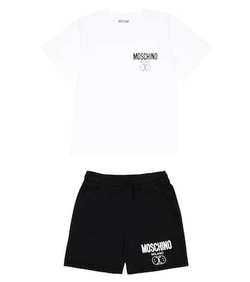 Printed cotton T-shirt and shorts set | Moschino Kids