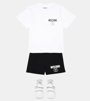 Printed cotton T-shirt and shorts set | Moschino Kids
