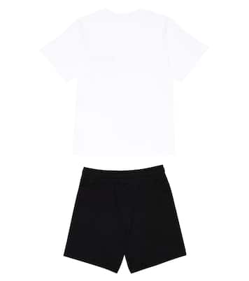 Printed cotton T-shirt and shorts set | Moschino Kids