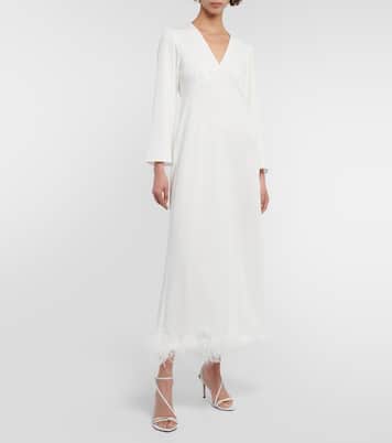 Bridal Maxikleid Mya mit Federn | Rixo