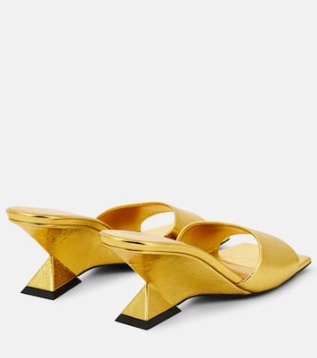 Mules Cheope de piel laminada | The Attico