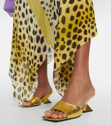 Mules Cheope de piel laminada | The Attico
