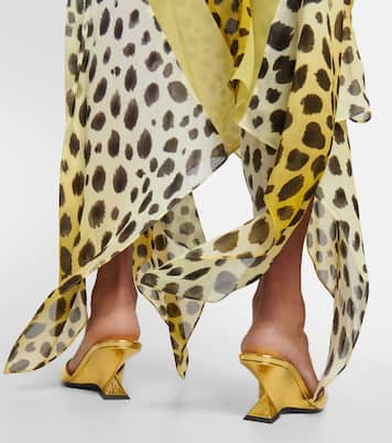 Mules Cheope de piel laminada | The Attico