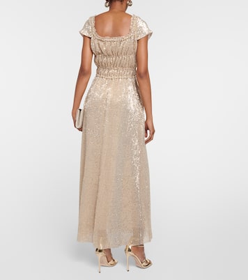 Abito lungo in misto seta con paillettes | Altuzarra