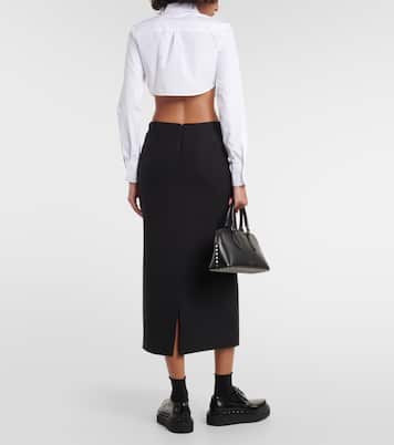 Camicia cropped in popeline di cotone | Valentino