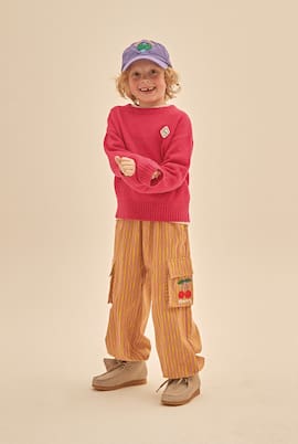 Printed cotton cargo pants | Jellymallow
