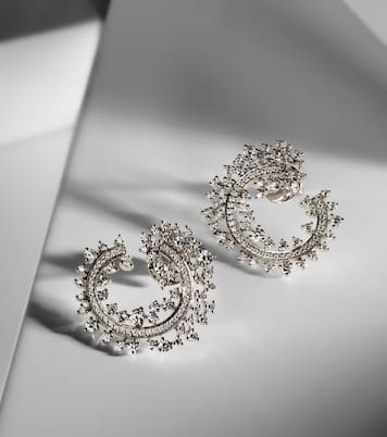 Orecchini Scatter Edge in oro bianco 18kt con diamanti | Ananya