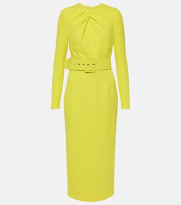 Gathered crêpe midi dress | Safiyaa