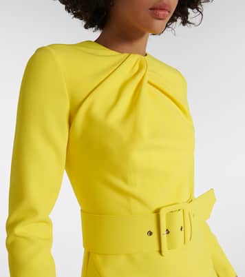 Gathered crêpe midi dress | Safiyaa