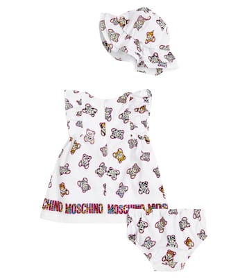 Baby Set aus Kleid, Höschen und Hut | Moschino Kids