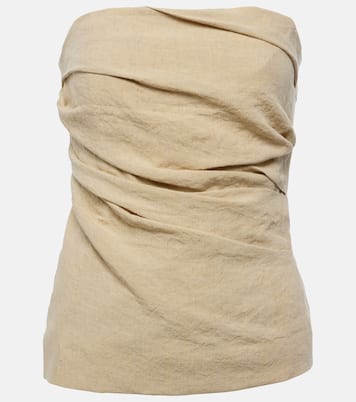 Izel strapless linen top | Tove