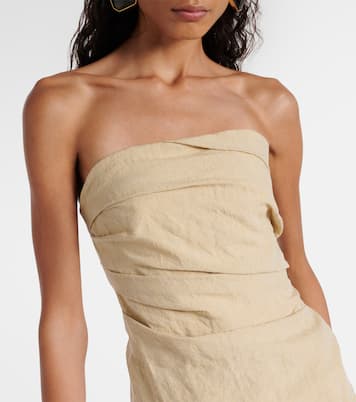 Izel strapless linen top | Tove