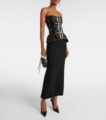 Robe mit Leder | Jean Paul Gaultier