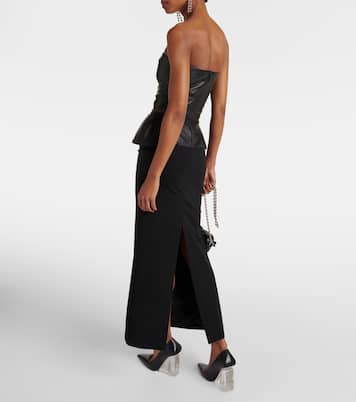 Robe mit Leder | Jean Paul Gaultier