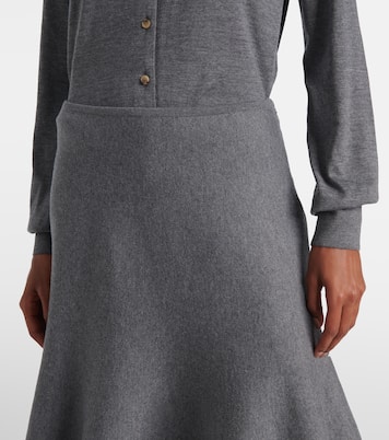 Falda midi Odil de mezcla de lana | Khaite