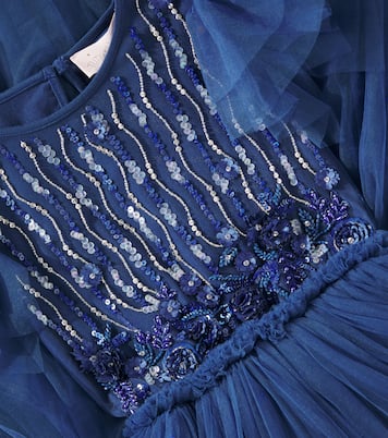 Abito Navy Wisteria in jersey e tulle | Tutu Du Monde