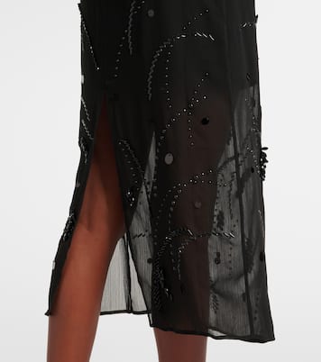 Embellished layered midi dress | Xu Zhi