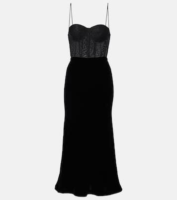 Abito bustier Ethel a pois | Rebecca Vallance
