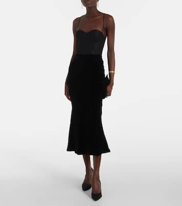 Abito bustier Ethel a pois | Rebecca Vallance