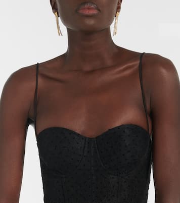 Abito bustier Ethel a pois | Rebecca Vallance