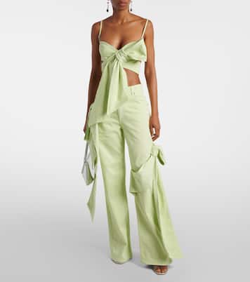 Jeans rectos drapeados | Blumarine