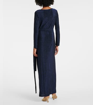 Simona lamé wrap dress | Diane von Furstenberg