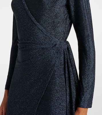 Simona lamé wrap dress | Diane von Furstenberg