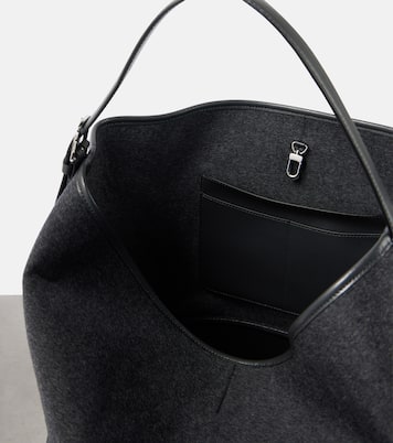 Tote aus Wolle mit Leder | Toteme