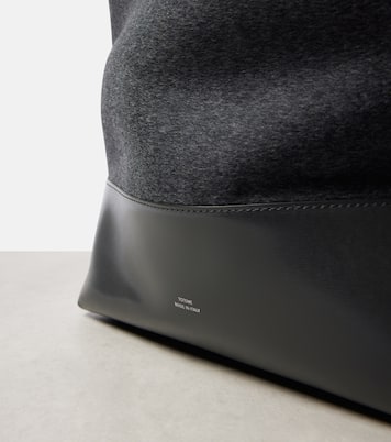 Tote aus Wolle mit Leder | Toteme