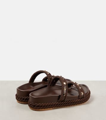 Sandalias Rockstud Torchon con piel | Valentino Garavani