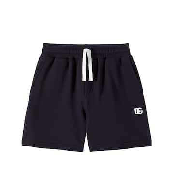 Shorts in jersey di cotone con logo | Dolce&Gabbana Kids