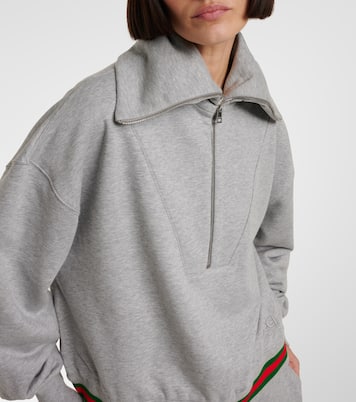 Sudadera de jersey de algodón con Web | Gucci