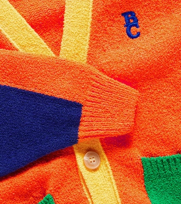 Colorblocked cotton-blend cardigan | Bobo Choses