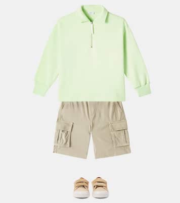 Pullover in cotone con zip  | Il Gufo