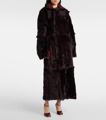 Manteau Joni ‘90s en daim et shearling | Nour Hammour