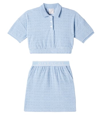 Felpa e gonna in cotone 4G | Givenchy Kids