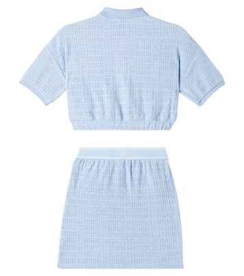 Felpa e gonna in cotone 4G | Givenchy Kids