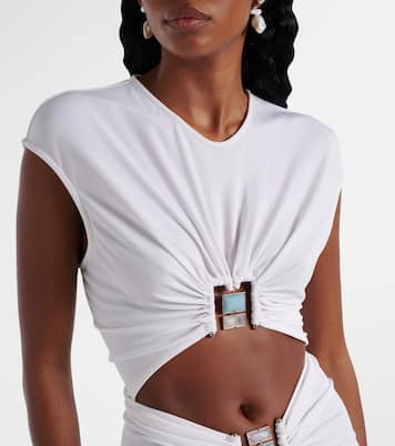 Abito corto in jersey con cut-out | Christopher Esber