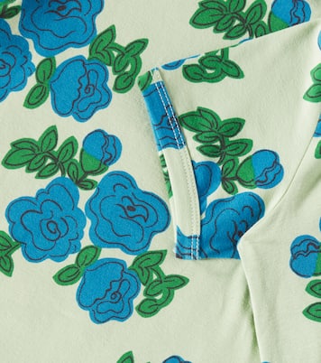 Camiseta Blue Roses en mezcla de algodón | Mini Rodini