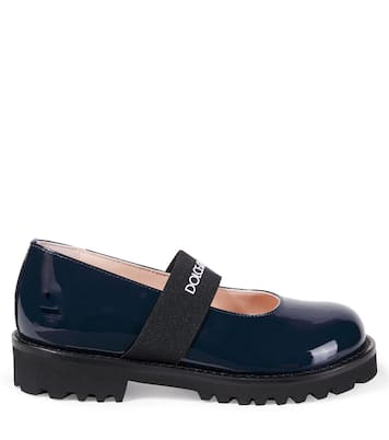 Ballerine Mary Jane in vernice con logo | Dolce&Gabbana Kids