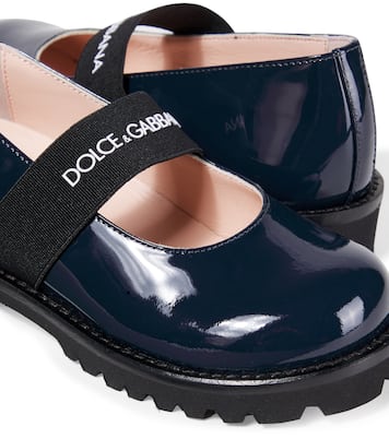 Ballerine Mary Jane in vernice con logo | Dolce&Gabbana Kids
