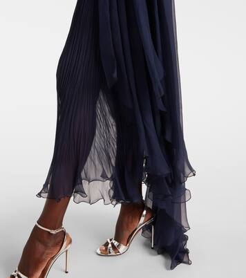Vestido corsé de fiesta Heidi de seda fruncido | Maria Lucia Hohan